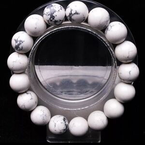 High Quality 12mm Natural White Turquoise Gemstone Bangle Bracelet Bundle & Save